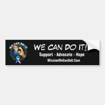 Thyroid Cancer - Rosie The Riveter - We Can Do It Bumper Sticker