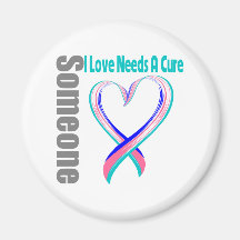 Thyroid Cancer Someone I Love Needs A Cure Refrigerator Magnets
