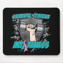 Thyroid Cancer Strength Courage Men Mousepad