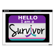Thyroid Cancer Survivor 24 Decal For Laptop
