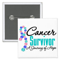 Thyroid Cancer Survivor Awareness Journey Ribbon Pins