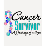 Thyroid Cancer Survivor Awareness Journey Ribbon t-shirts
