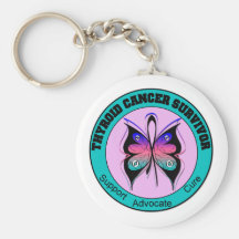 Thyroid Cancer Survivor Butterfly Keychains