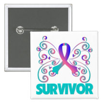 Thyroid Cancer Survivor Butterfly Pins
