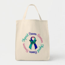 Thyroid Cancer Survivor Butterfly Ribbon Tote Bag