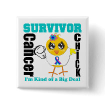 Thyroid Cancer Survivor Chick Ribbon Buttons
