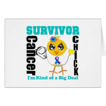Thyroid Cancer Survivor Chick Ribbon Card