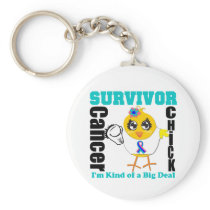 Thyroid Cancer Survivor Chick Ribbon Key Chains