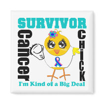 Thyroid Cancer Survivor Chick Ribbon Magnets