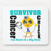 Thyroid Cancer Survivor Chick Ribbon Mousepads