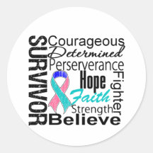 Thyroid Cancer Survivor Collage Stickers