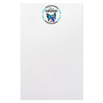 Thyroid Cancer Survivor Hope Determination Faith stationery
