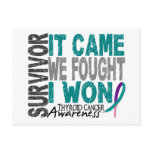 Thyroid Cancer Survivor It Came We Fought I Won Postcard