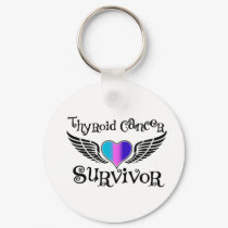 Thyroid Cancer Survivor keychains by cancerapparel Thyroid Cancer Survivor keychains