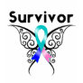 Thyroid Cancer Survivor Tribal Butterfly T-shirt