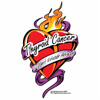 Thyroid Cancer Tattoo Heart Photo Cutouts by fightcancertees
