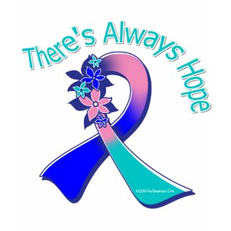 Thyroid Cancer There's Always Hope Floral shirt