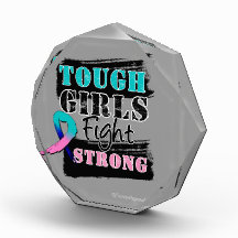 Thyroid Cancer Tough Girls Fight Strong Acrylic Award