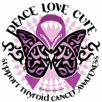 Thyroid Cancer Tribal Butterfly photo sculptures