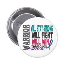Thyroid Cancer Warrior Button
