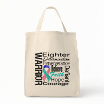 Thyroid Cancer Warrior Collage Tote Bag