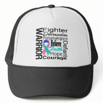 Thyroid Cancer Warrior Collage Trucker Hat