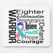 Thyroid Cancer Warrior Collage Mousepads