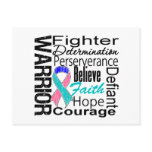 Thyroid Cancer Warrior Collage Postcards