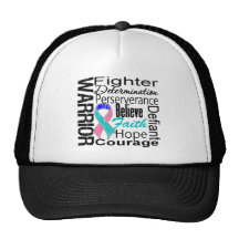 Thyroid Cancer Warrior Collage Trucker Hat
