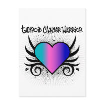 Thyroid Cancer Warrior Heart postcards by cancerapparel Thyroid Cancer Warrior Heart postcards