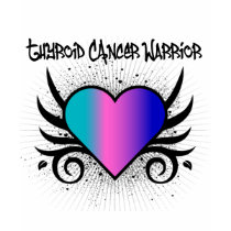 Thyroid Cancer Warrior Heart t-shirts by cancerapparel Thyroid Cancer Warrior Heart t-shirts