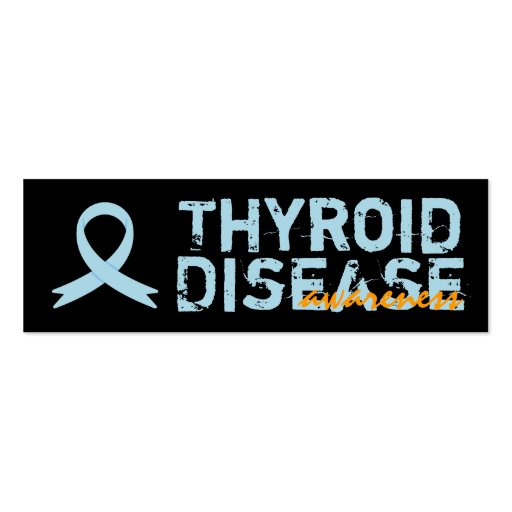 Thyroid Disease awareness ribbon bookmark Business Cards