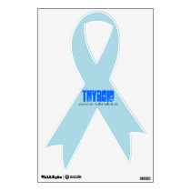 Thyroid Disease awareness ribbon Wall Decal