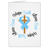Thyroid Disease Faith Hope Love Cross Card