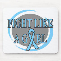 Thyroid Disease Fight Like A Girl Circular Mouse Pads