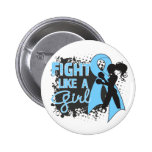 Thyroid Disease Fight Like A Girl Grunge buttons