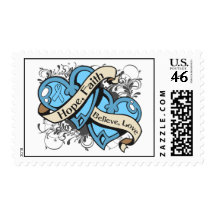 Thyroid Disease Hope Faith Dual Hearts Stamps