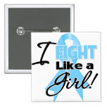 Thyroid Disease Ribbon - I Fight Like a Girl buttons