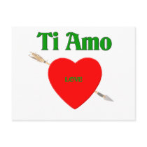 Ti Amo (I Love You) Postcard