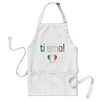 Ti Amo! Italy Flag Colors apron