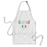 Ti Amo! Italy Flag Colors aprons