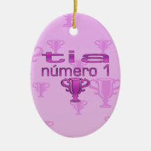 Tia Número 1 Christmas Ornament