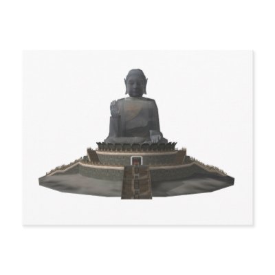 Tian Tan Buddha: Big Buddha: 3D Model: Postcard by spiritswitchboard
