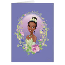 Tiana  Flower Frame Purple Greeting Card