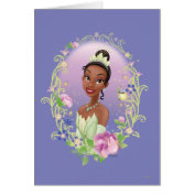 Tiana Flower Frame Purple Greeting Card