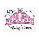 Tiara 50th Birthday Queen Post Card