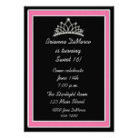 Tiara Black Pink Invitation