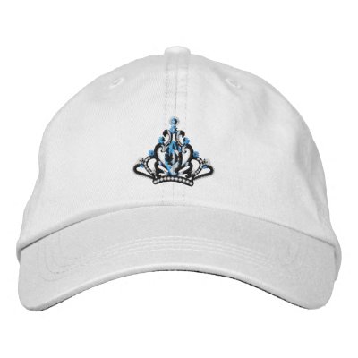 Tiara Cap Embroidered Hat by LadyDenise