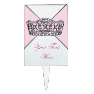 Tiara Pink Princess Cake Topper