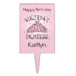 Tiara Princess 1st Birthday Cake Topper